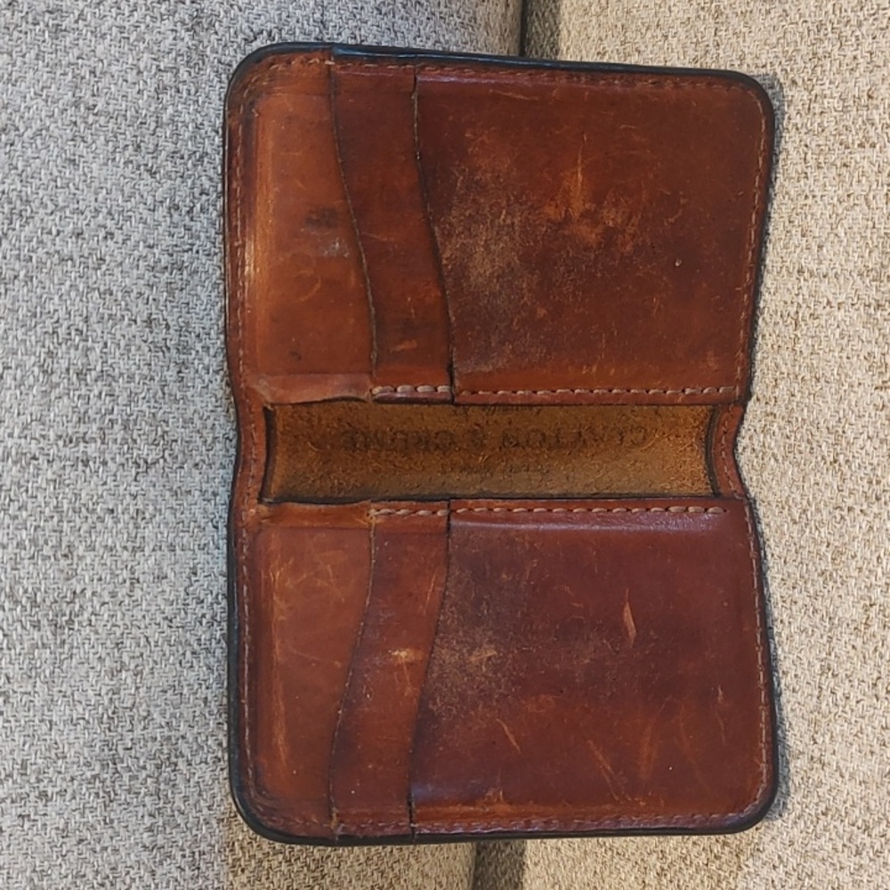 Dark Brown Everyday Bifold Wallet - Clayton and Crume Used Initials On Front* - Picture 6 of 8